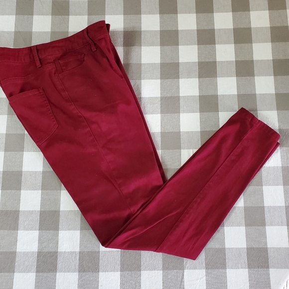Burgundy color jeans size 28 (162) - Picture 2 of 6